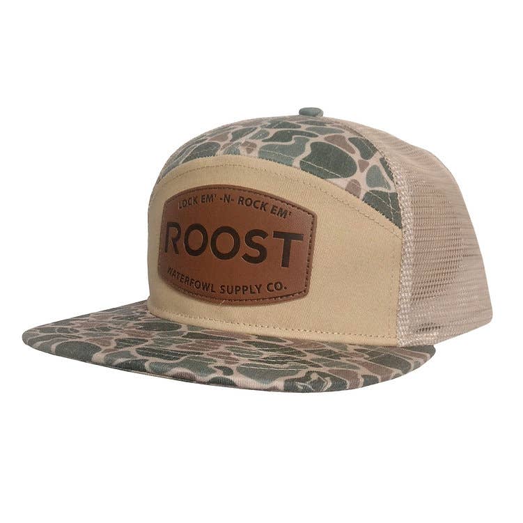 Roost 7 Panel Leather Patch Hat (RH-R-55)